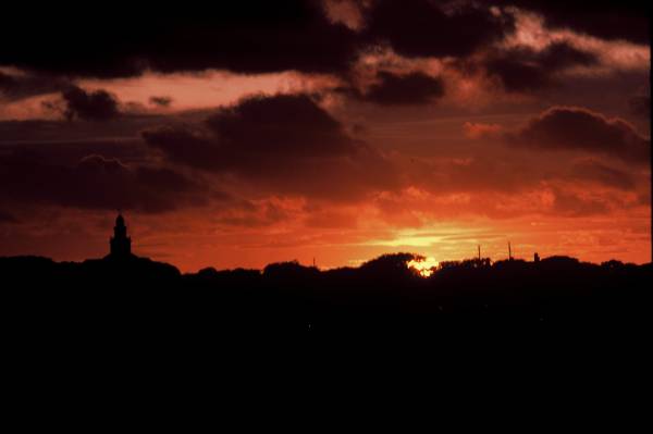 Sunset over Town