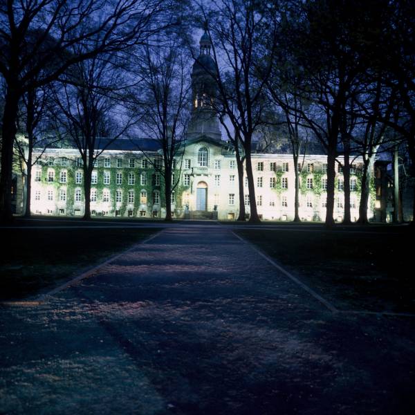 Nassau Hall Front, Evening