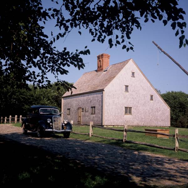 Oldest House with 1935 Ford Tudor