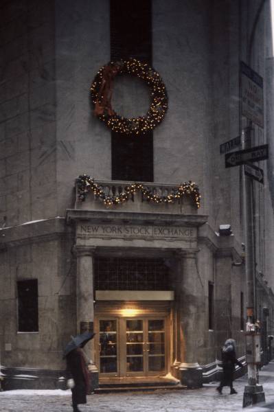 New York Stock Exchange in Snow